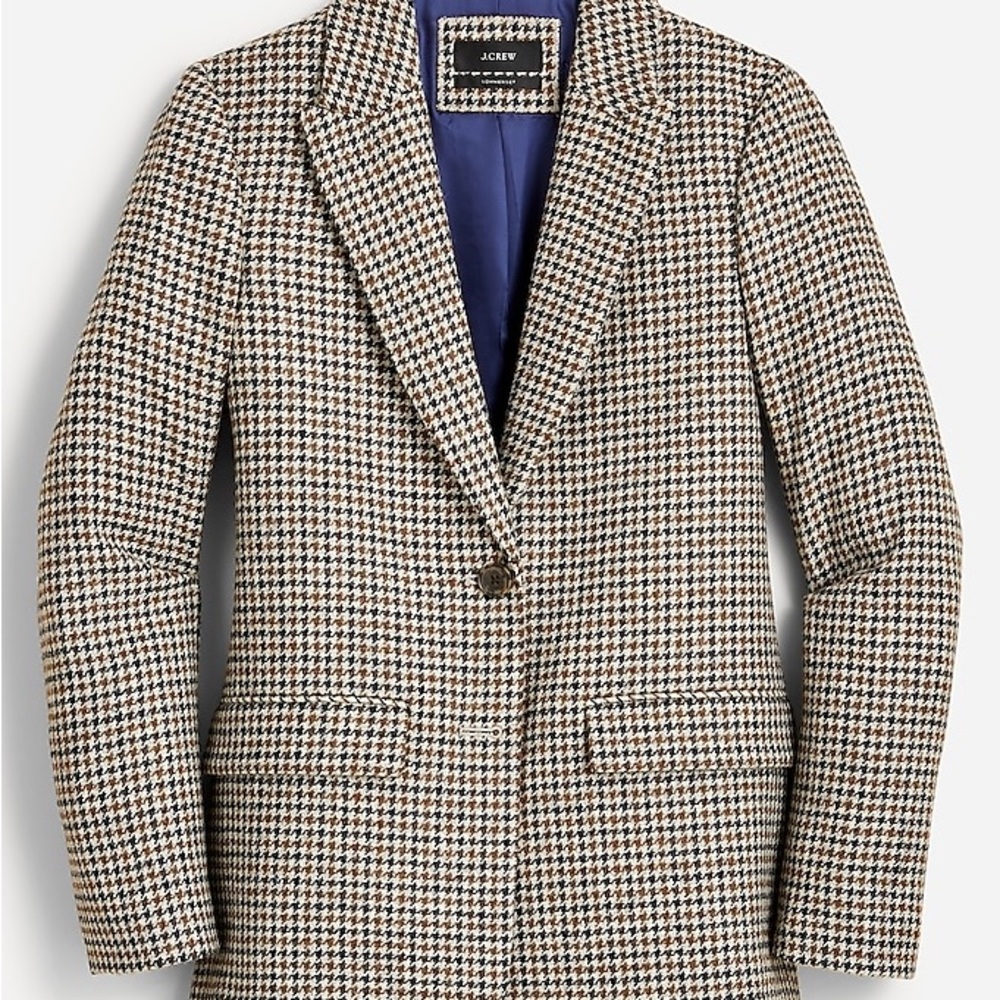 J.Crew Sommerset blazer in houndstooth English wool, size 16